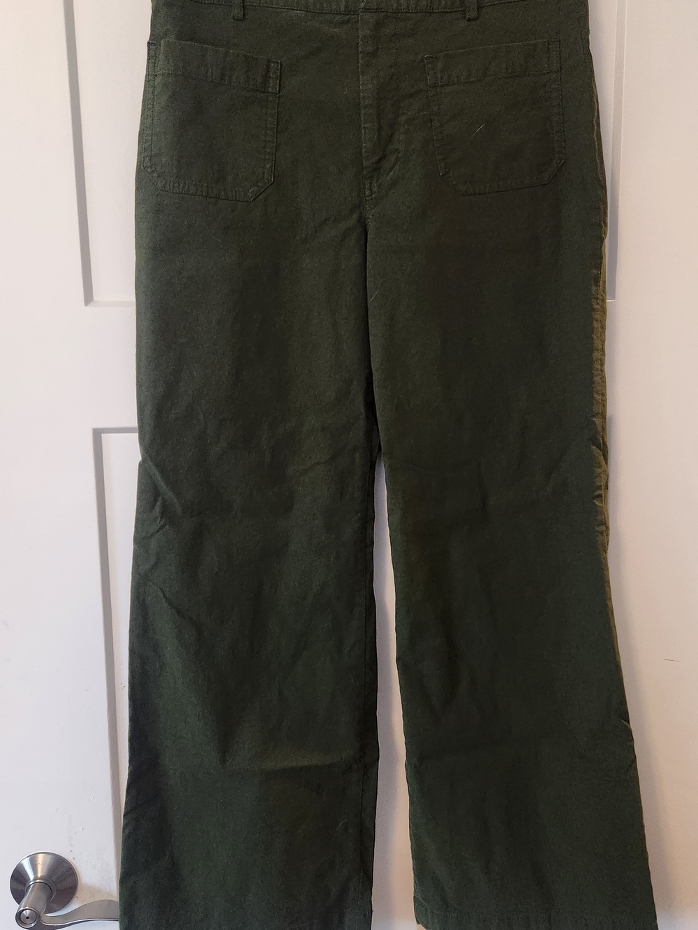 J. Crew Factory Wide-Leg Jeans in Olive Green